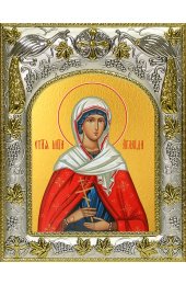 Икона Аглаида Римская, 14x18 в серебряном окладе, арт вк-4559
