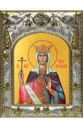Икона Александра Римская, 14x18 в серебряном окладе, арт вк-4563