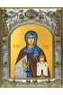 Икона Ангелина Сербская, 14x18 в серебряном окладе, арт вк-4566