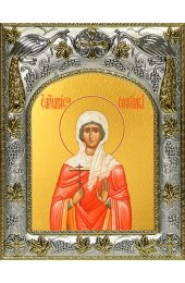 Икона Анисия Солунская, 14x18 в серебряном окладе, арт вк-4568