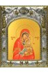 Икона Анна мать Пресвятой Богородицы, 14x18 в серебряном окладе, арт вк-4573