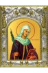 Икона Апполония Александрийская, 14x18 в серебряном окладе, арт вк-4578