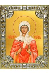 Икона Анисия Солунская 18 х 24 со стразами, арт вк-4586
