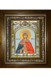Икона Августа Римская, 14x18 см, в деревянном киоте 20х24 см, арт вк-4588