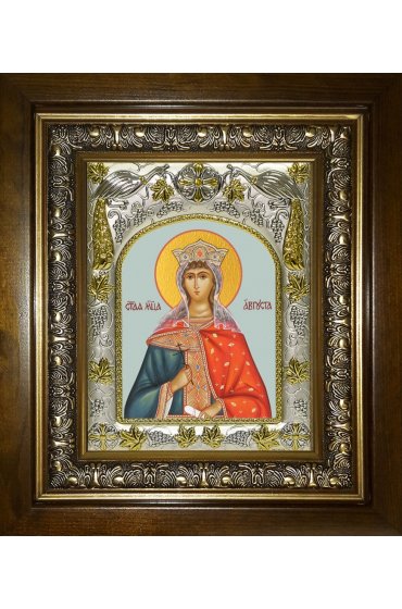 Икона Августа Римская, 14x18 см, в деревянном киоте 20х24 см, арт вк-4588