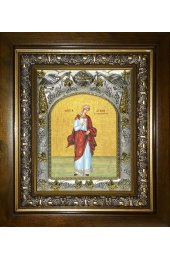 Икона Агафия Панормская, 14x18 см, в деревянном киоте 20х24 см, арт вк-4591