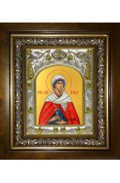 Икона Аглаида Римская, 14x18 см, в деревянном киоте 20х24 см, арт вк-4592
