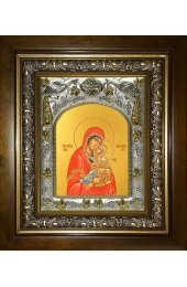 Икона Анна, мать Пресвятой Богородицы, 14x18 см, в деревянном киоте 20х24 см, арт вк-4606