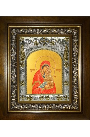 Икона Анна, мать Пресвятой Богородицы, 14x18 см, в деревянном киоте 20х24 см, арт вк-4606