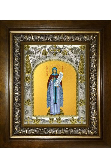 Икона Афанасия Эгинская, 14x18 см, в деревянном киоте 20х24 см, арт вк-4614