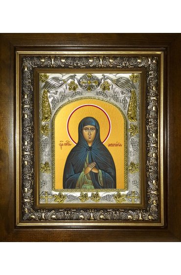 Икона Афанасия Эгинская, 14x18 см, в деревянном киоте 20х24 см, арт вк-4615