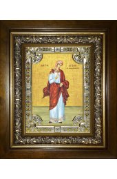Икона Агафия Панормская, 18x24 см, со стразами, в деревянном киоте, арт вк-4616