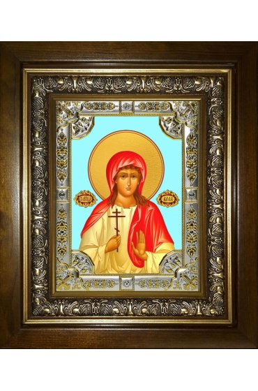 Икона Алла Готфская, 18x24 см, со стразами, в деревянном киоте, арт вк-4618