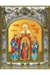 Икона Вера, Надежда, Любовь и их матерь София, 14x18 в серебряном окладе, арт вк-4628