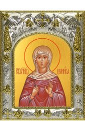 Икона Домника (Домнина) Аназаровская, 14x18 в серебряном окладе, арт вк-4640