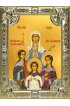 Икона Вера, Надежда, Любовь и их матерь София 18 х 24 со стразами, арт вк-4653