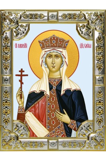 Икона Елена равноапостольная 18 х 24 со стразами, арт вк-4662