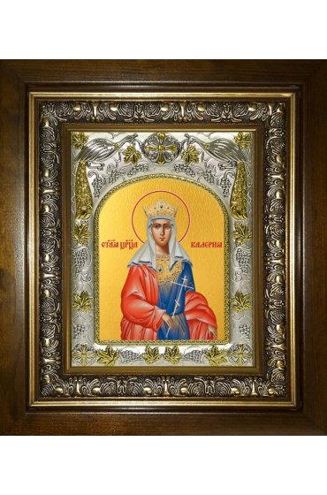 Икона Валерия мученица, 14x18 см, в деревянном киоте 20х24 см, арт вк-4665