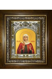 Икона Василисса Никомидийская, 14x18 см, в деревянном киоте 20х24 см, арт вк-4667