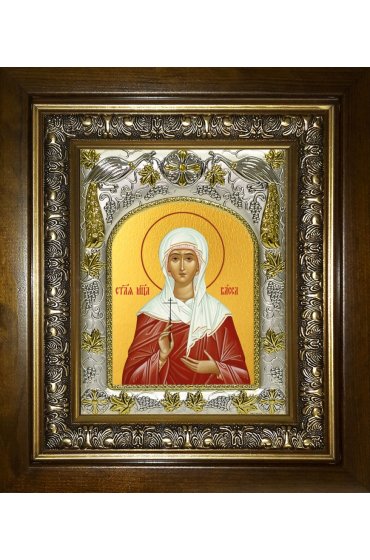 Икона Васса Алонская, 14x18 см, в деревянном киоте 20х24 см, арт вк-4669