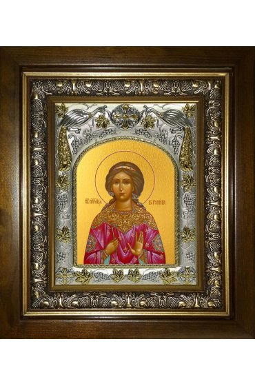 Икона Виринея (Вероника) Едесская, 14x18 см, в деревянном киоте 20х24 см, арт вк-4678