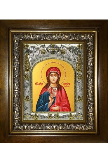 Икона Виктория Кордубская, 14x18 см, в деревянном киоте 20х24 см, арт вк-4679