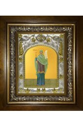Икона Виринея (Вероника) Едесская, 14x18 см, в деревянном киоте 20х24 см, арт вк-4681