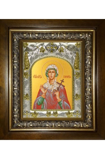 Икона Гликерия Святая, 14x18 см, в деревянном киоте 20х24 см, арт вк-4683
