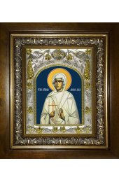 Икона Домна Никомидийская, 14x18 см, в деревянном киоте 20х24 см, арт вк-4685