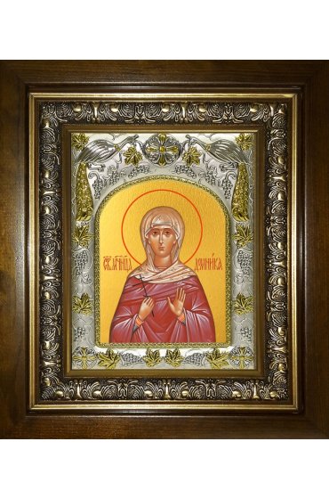 Икона Домника (Домнина) Аназаровская, 14x18 см, в деревянном киоте 20х24 см, арт вк-4686