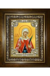 Икона Валентина Кесарийская, 18x24 см, со стразами, в деревянном киоте, арт вк-4694
