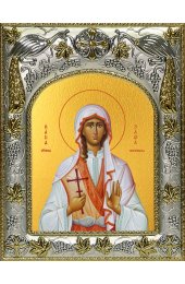Икона Злата Святая, 14x18 в серебряном окладе, арт вк-4711