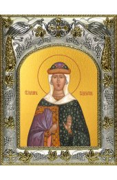 Икона Иулиания Вяземская, 14x18 в серебряном окладе, арт вк-4724