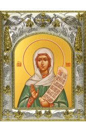 Икона Иуния (Юния) мученица, 14x18 в серебряном окладе, арт вк-4727