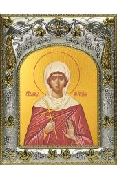 Икона Клавдия мученица, 14x18 в серебряном окладе, арт вк-4733