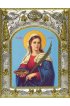 Икона Лукия Сиракузская, 14x18 в серебряном окладе, арт вк-4742