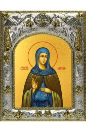 Икона Марина Берийская (Македонская), 14x18 в серебряном окладе, арт вк-4747