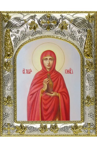 Икона Мария Клеопова, 14x18 в серебряном окладе, арт вк-4752
