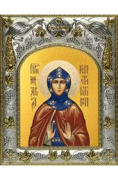 Икона Мария Константинопольская, 14x18 в серебряном окладе, арт вк-4753
