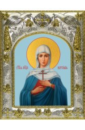 Икона Наталия (Наталья) Никомидийская, 14x18 в серебряном окладе, арт вк-4762