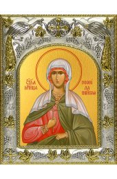 Икона Неонилла Сирийская, 14x18 в серебряном окладе, арт вк-4764