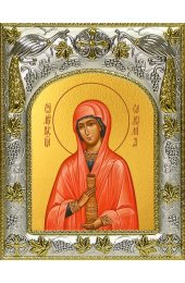 Икона Саломия Мироносица, 14x18 в серебряном окладе, арт вк-4777