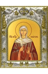 Икона Севастиана Гераклейская, 14x18 в серебряном окладе, арт вк-4781