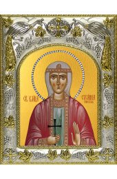 Икона Сусанна Ранская (Грузинская), 14x18 в серебряном окладе, арт вк-4788