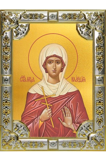 Икона Клавдия мученица 18 х 24 со стразами, арт вк-4807