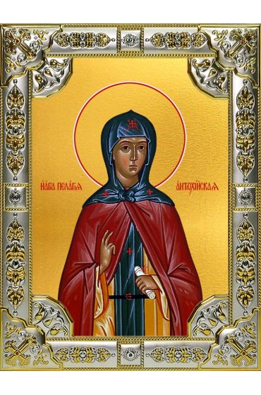 Икона Пелагия Антиохийская 18 х 24 со стразами, арт вк-4822