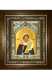 Икона Илария Римская, 14x18 см, в деревянном киоте 20х24 см, арт вк-4838