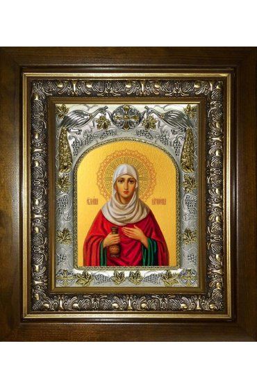 Икона Иоанна Мироносица, 14x18 см, в деревянном киоте 20х24 см, арт вк-4839