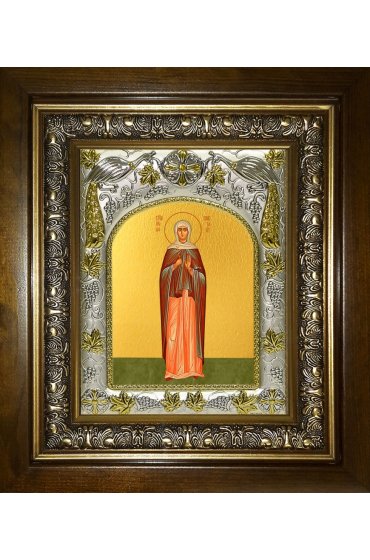 Икона Ирина Константинопольская, 14x18 см, в деревянном киоте 20х24 см, арт вк-4843
