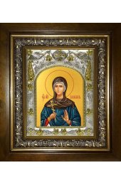 Икона Иулиания Никомидийская, 14x18 см, в деревянном киоте 20х24 см, арт вк-4845